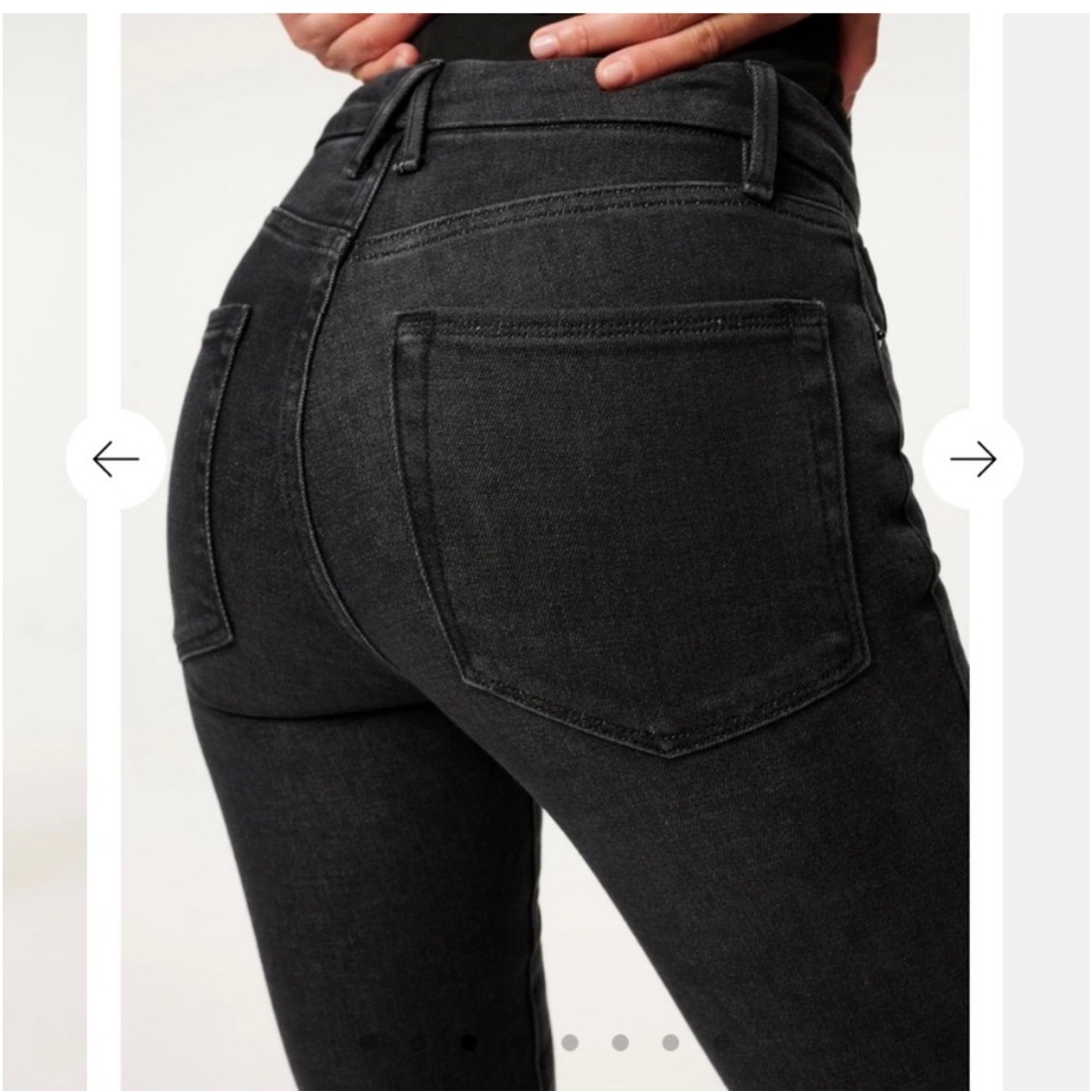 NWT Good American Black Good Legs High Rise Raw Hem Jeans Size 8/29